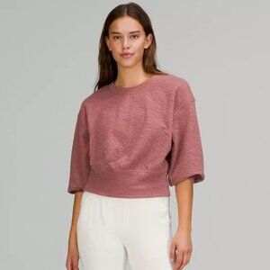 Lululemon Textured Crewneck Pullover Sweatshirt in Spiced Chair - Size 2